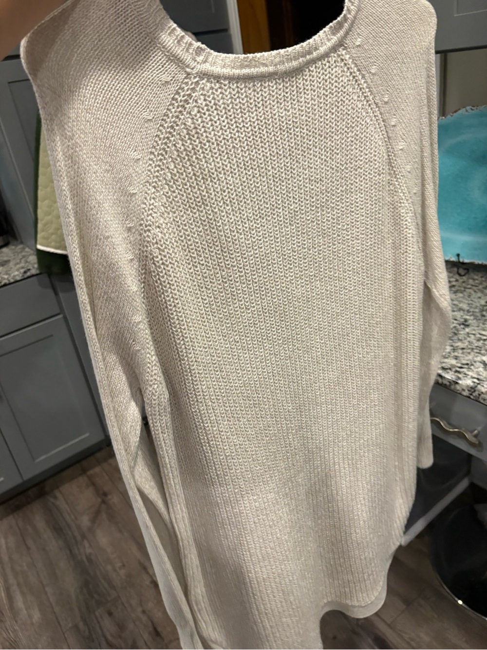 Women’s Cream Side-Button Knit Sweater - Picture 5 of 7